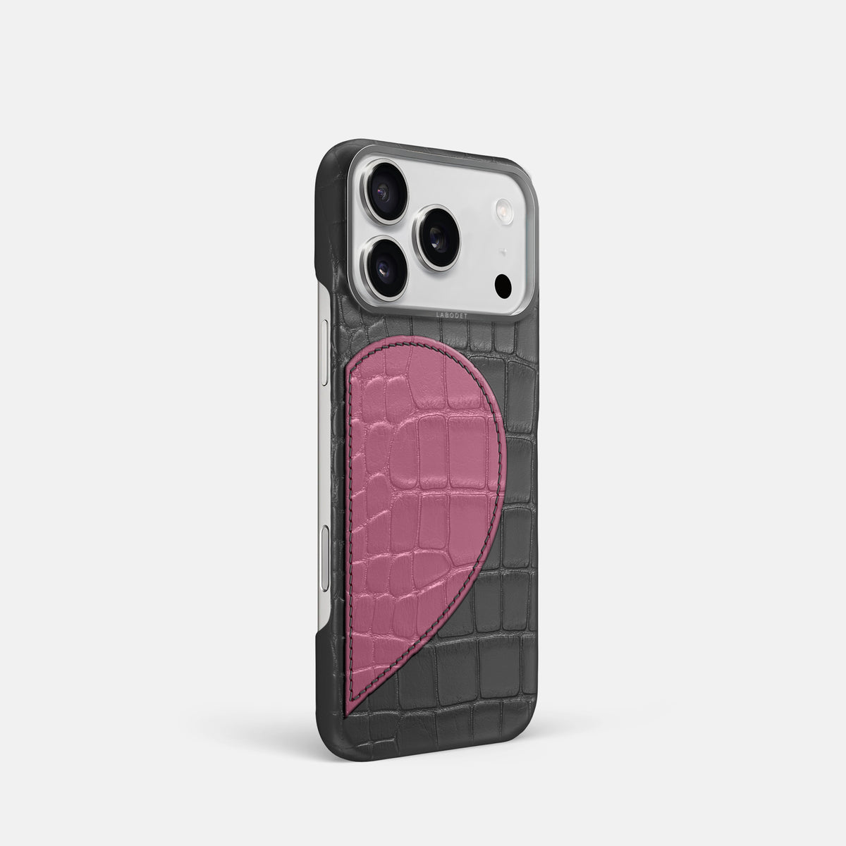 Classic Case With Half Heart - Right For iPhone 17 Pro In Alligator -2 | Grey-Steel