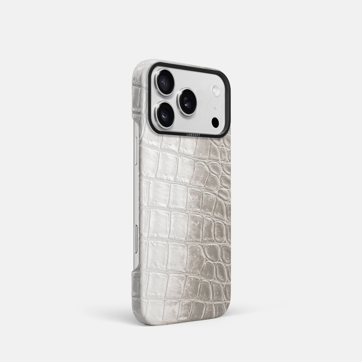Classic Case For iPhone 18 Pro In Himalayan Crocodile -2 | Grey-Black