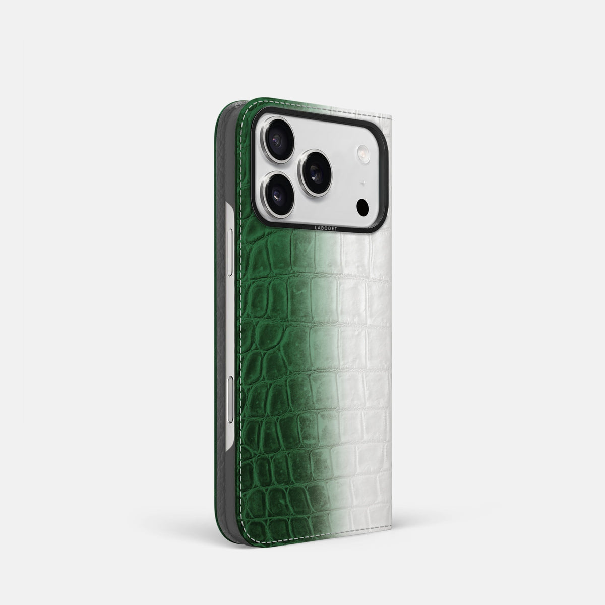Folio Case For iPhone 18 Pro In Himalayan Crocodile -1 | Green-Black