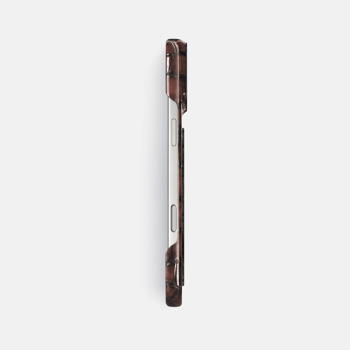 Classic Case With Carbon Dragon For iPhone 17 Pro Max In Patina Alligator -3 | Havana-Brown-Black