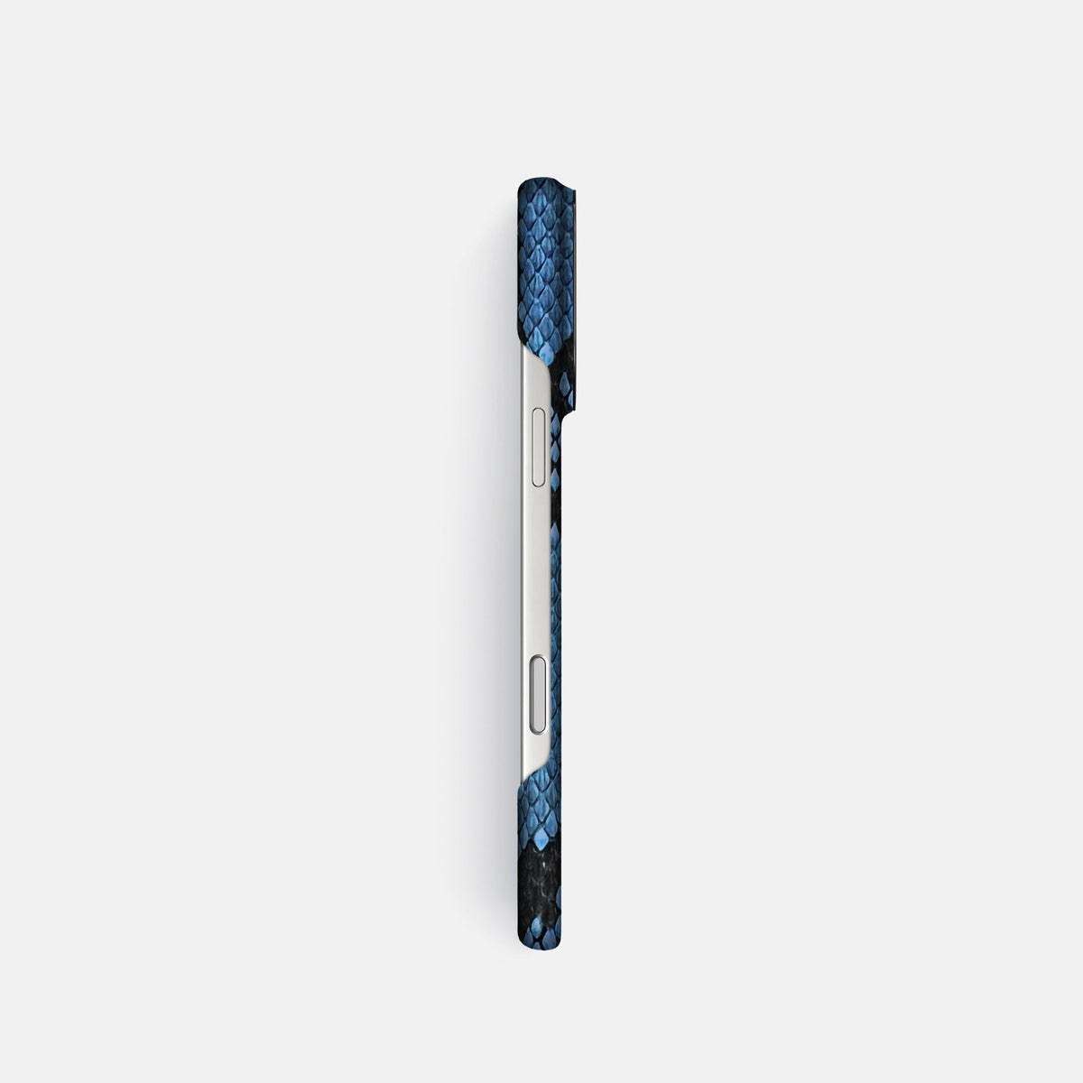 Classic Case For iPhone 18 Pro In Deluxe Python -3 | Blue-Jeans-Black
