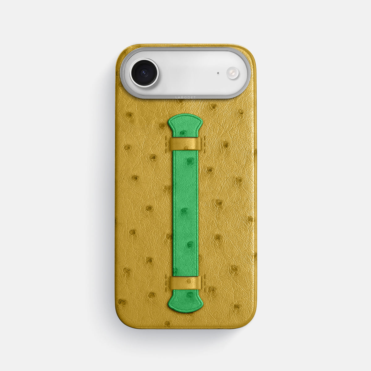 Center Handle Coloré For iPhone 17 Air In Ostrich -1 | Gold-Steel