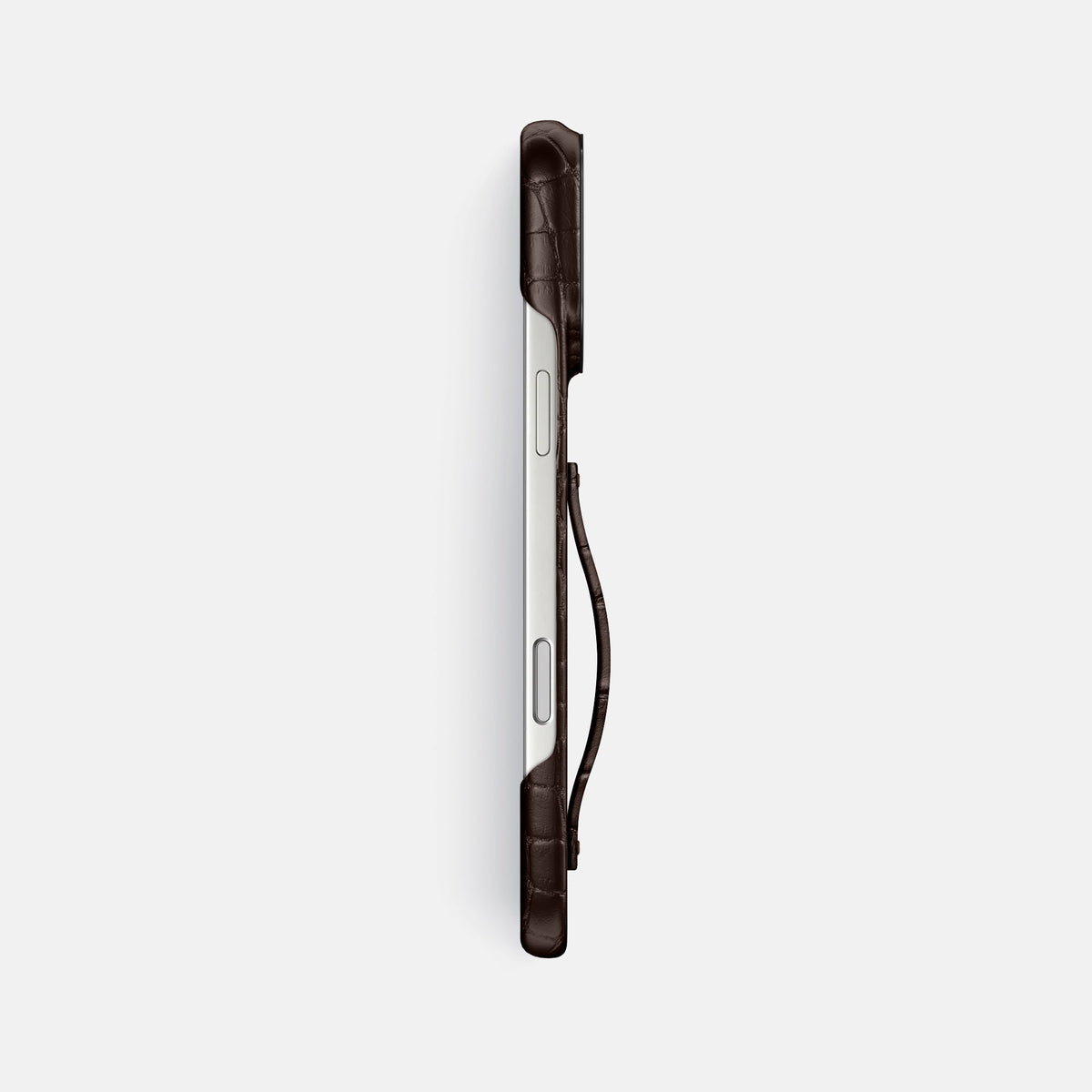 Finger Case For iPhone 18 Pro Max In Alligator -3 | Dark-Brown-Black