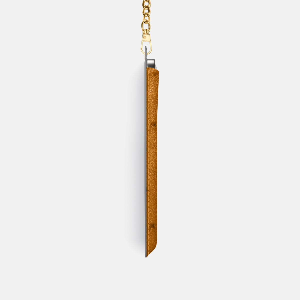 Crossbody Bag For iPhone 17 Pro In Ostrich -4 | Chestnut-Gold