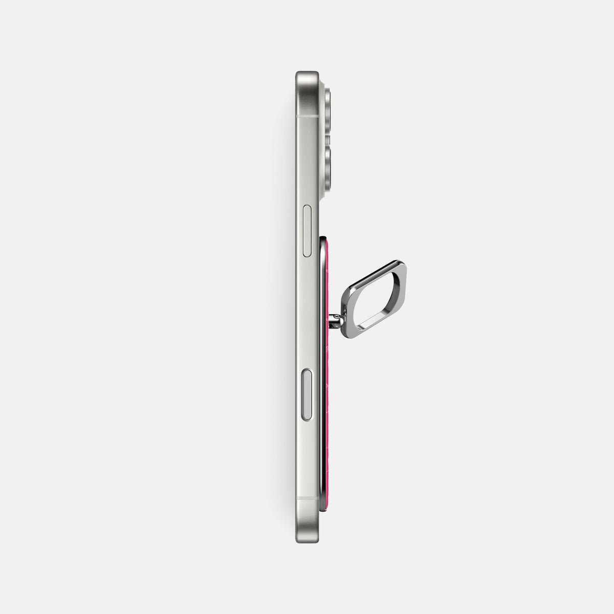 MagSafe Ring For iPhone 17 Pro Max In Shiny Alligator -3 | Pink-Panther-Steel