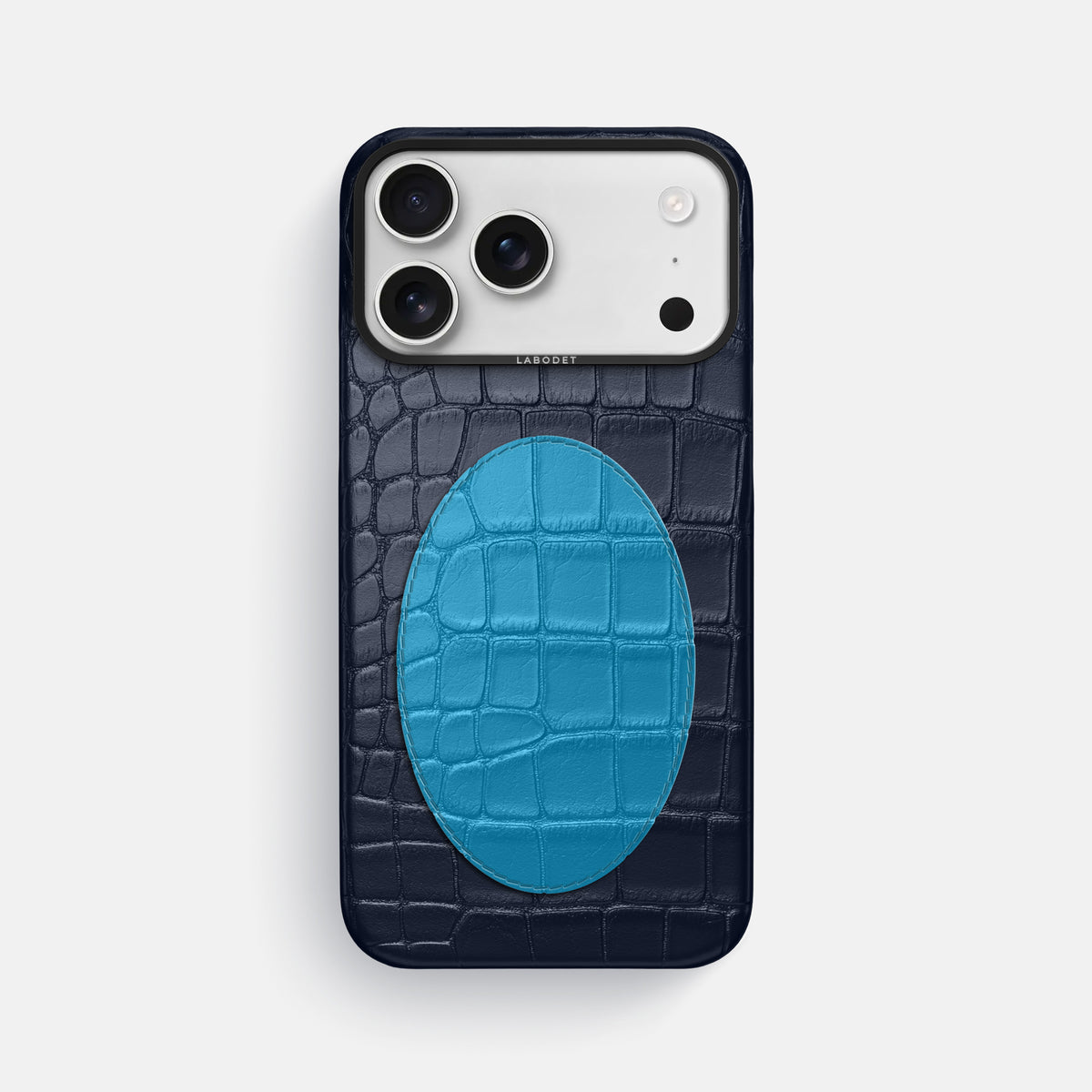 Classic Case With Oval For iPhone 17 Pro Max In Alligator -1 | Navy-Blue-Black