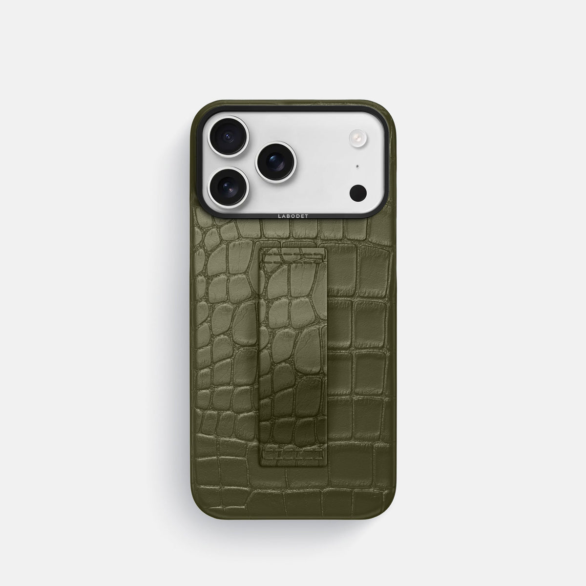 Finger Case For iPhone 18 Pro In Alligator -1 | Kaki-Green-Black