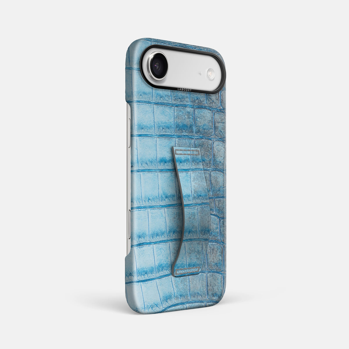 Finger Case For iPhone 17 Air In Himalayan Crocodile -2 | Ice-Blue-Black