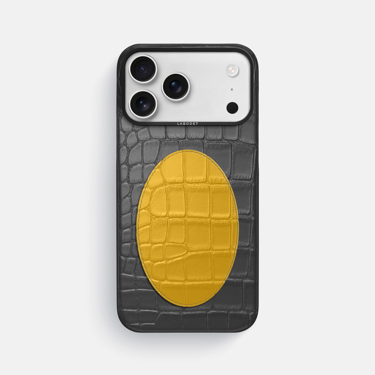 Classic Case With Oval For iPhone 17 Pro Max In Alligator -1 | Grey-Black