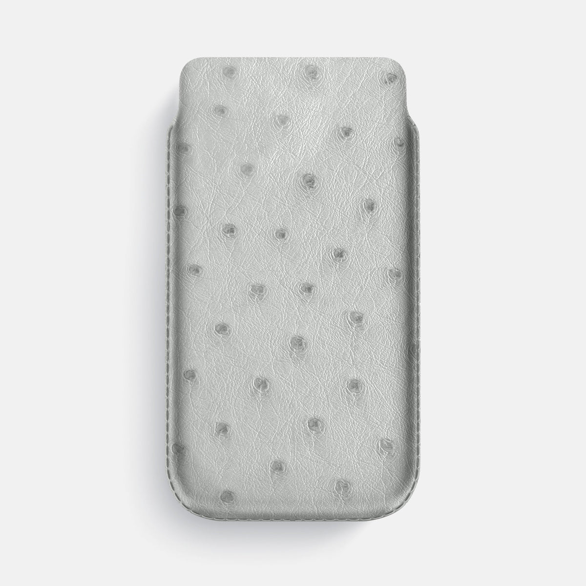 Pouch Case For iPhone 18 Pro Max In Ostrich -1 | White