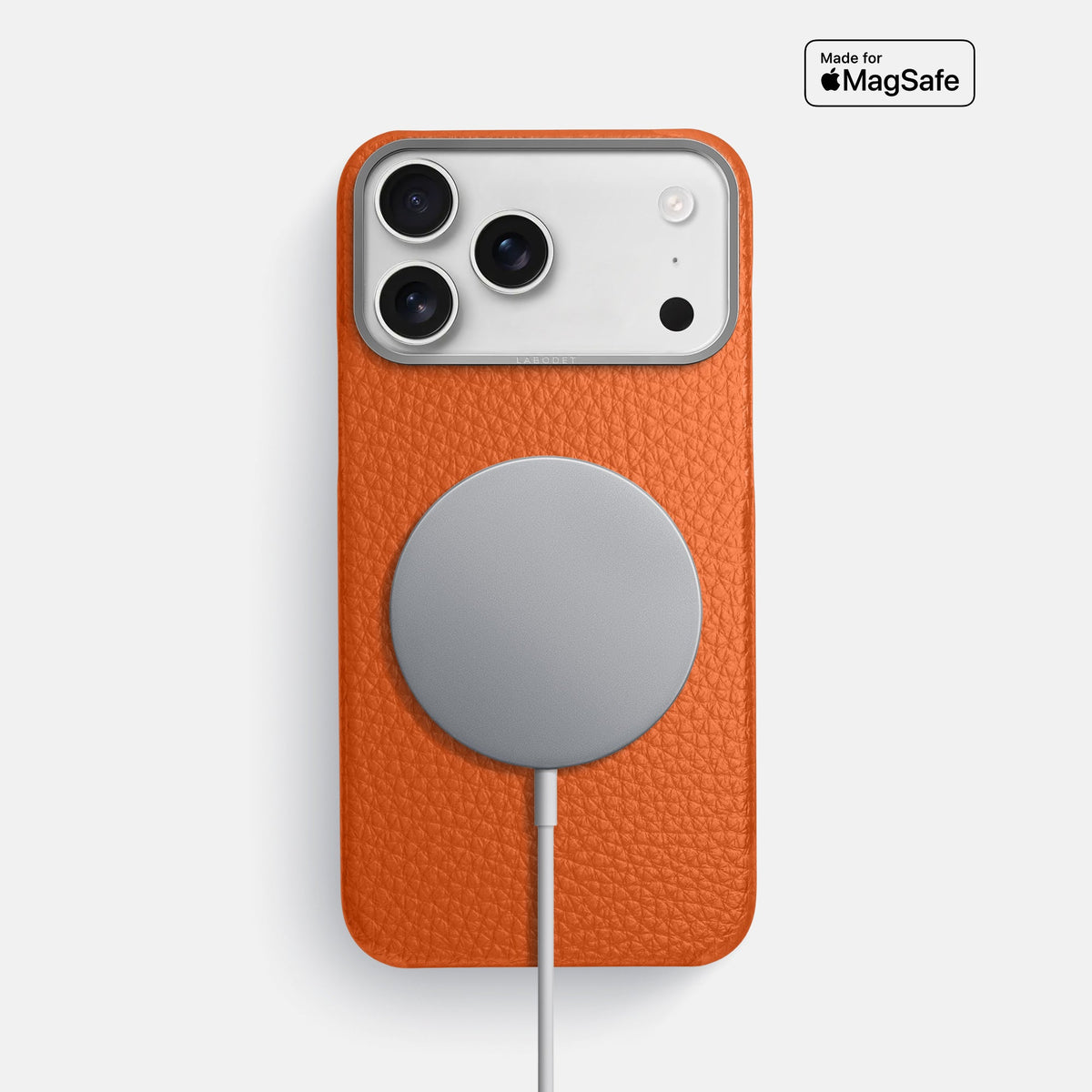 Classic Case For iPhone 18 Pro Max In Calf -5 | Orange-Steel