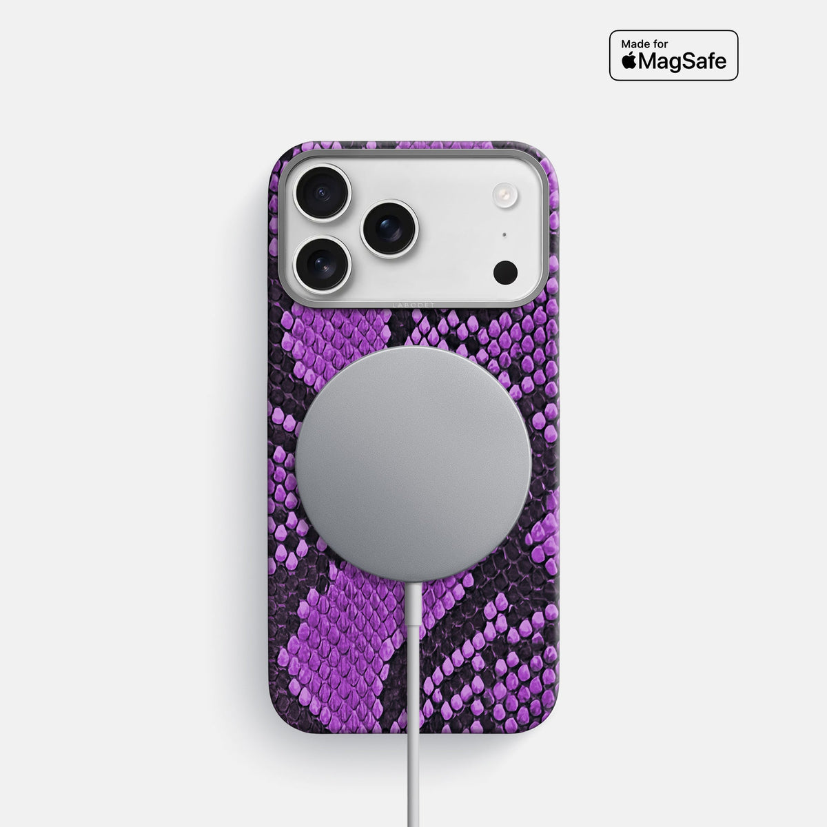 Classic Case For iPhone 18 Pro In Deluxe Python -5 | Purple-Steel
