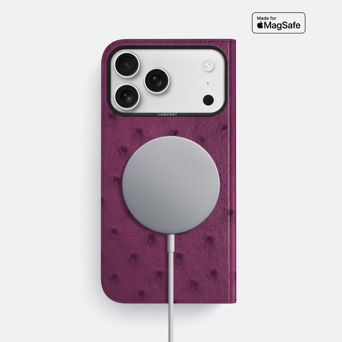 Folio Case For iPhone 17 Pro Max In Ostrich -3 | Purple-Black