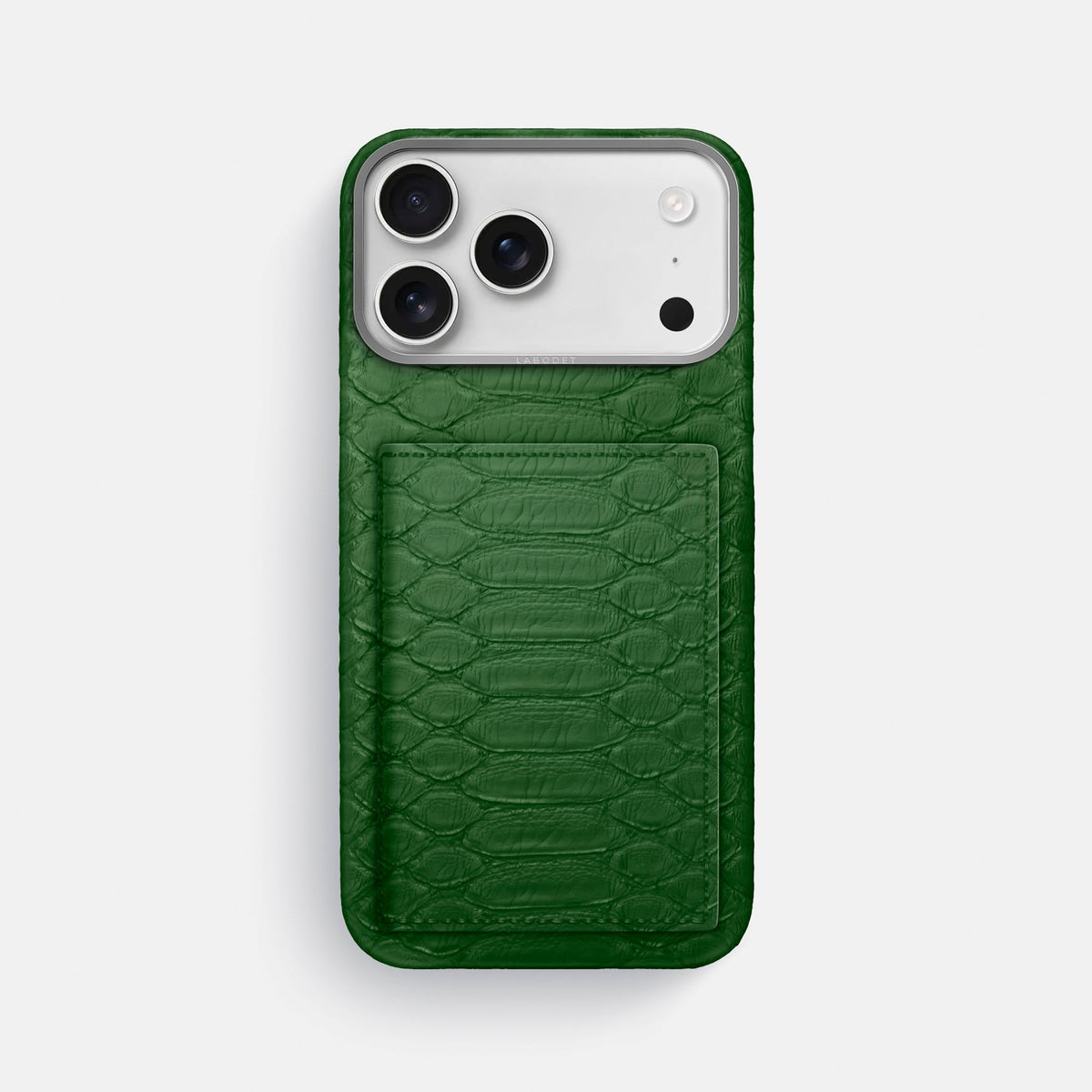 Bi-Fold Case For iPhone 18 Pro Max In Python -1 | Green-Steel