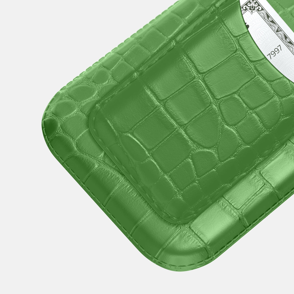 Pouch Card Case For iPhone 18 Pro Max In Alligator -3 | Apple-Green