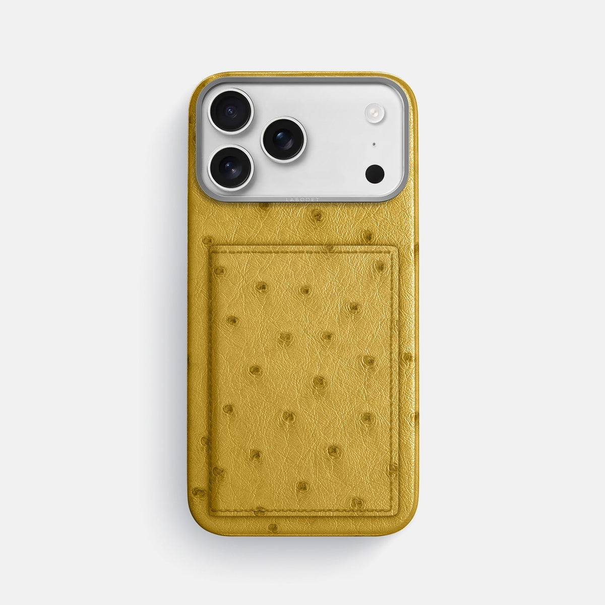 Bi-Fold Case For iPhone 18 Pro Max In Ostrich -1 | Gold-Steel