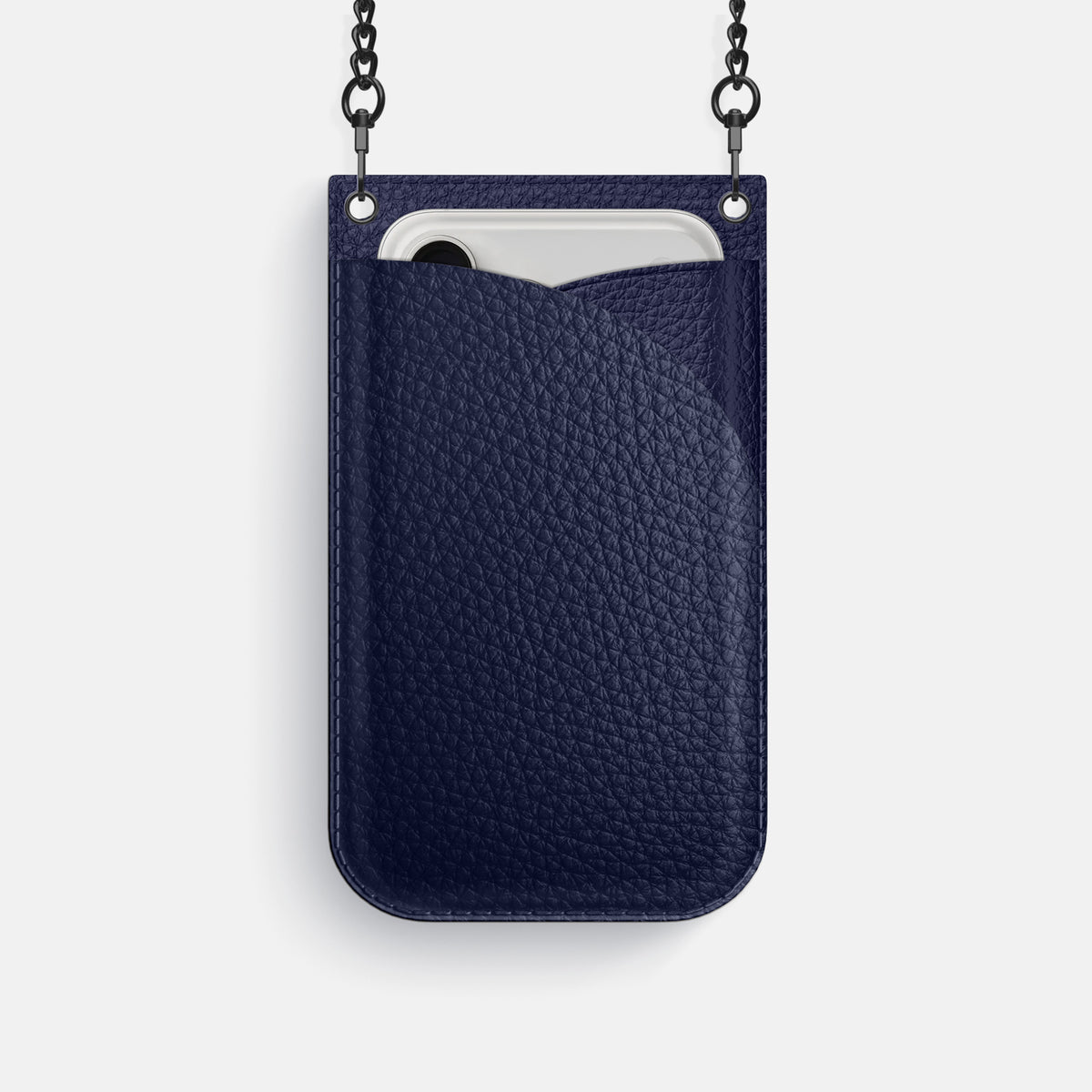 Crossbody Bag For iPhone 17 Pro In Calf -1 | Marine-Black