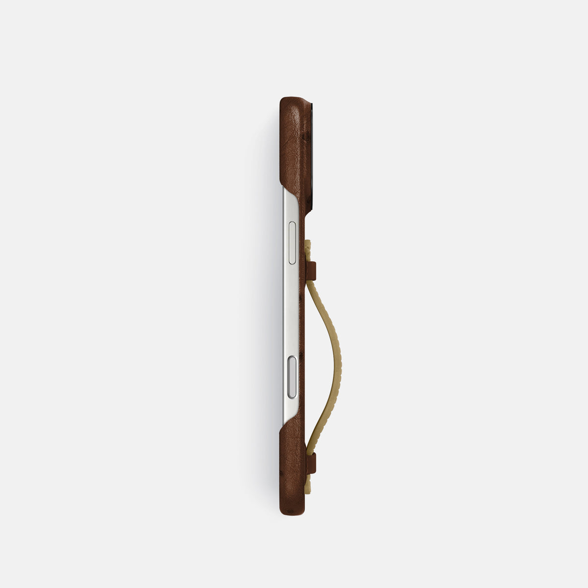 Center Handle Coloré For iPhone 17 Pro In Ostrich -2 | Chocolate-Black
