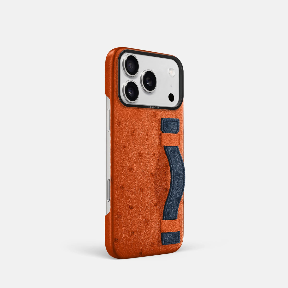 Handle Case Coloré For iPhone 18 Pro In Ostrich -2 | Orange-Black