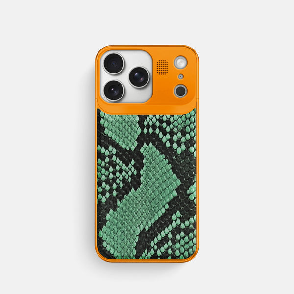 Metal Case For iPhone 17 Pro In Deluxe Python