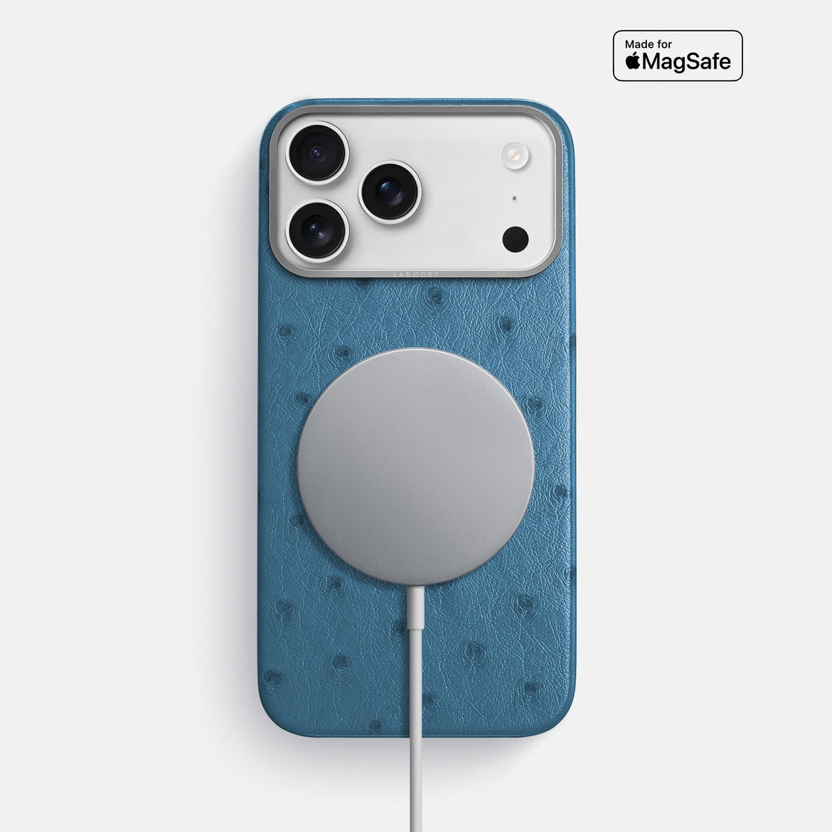 Classic Case For iPhone 18 Pro Max In Ostrich -5 | Blue-Jeans-Steel