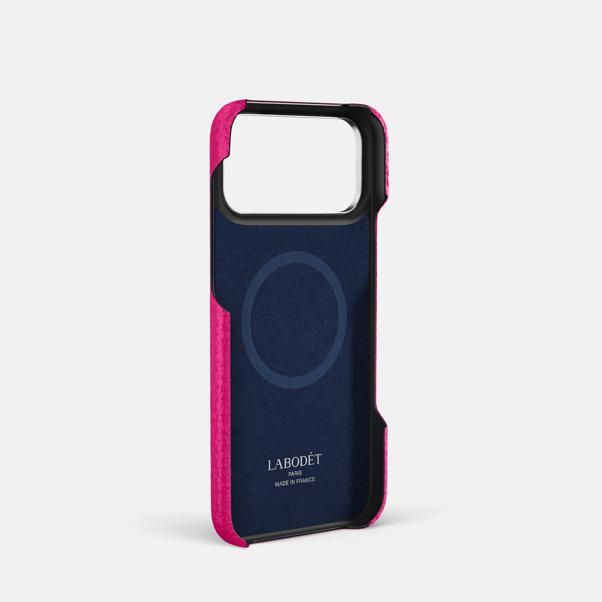 Handle Case For iPhone 18 Pro In Calf -4 | Magenta-Steel