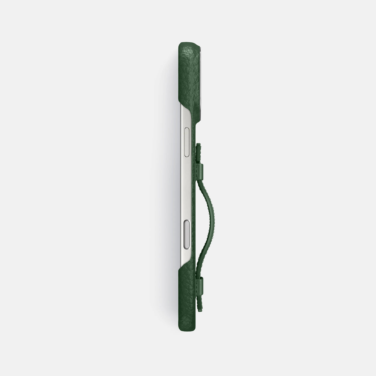 Handle Case For iPhone 17 Pro Max In Calf -3 | Dark-Green-Steel