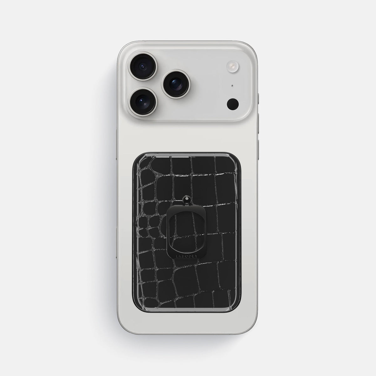 MagSafe Ring For iPhone 18 Pro Max In Shiny Alligator -2 | Black-Black