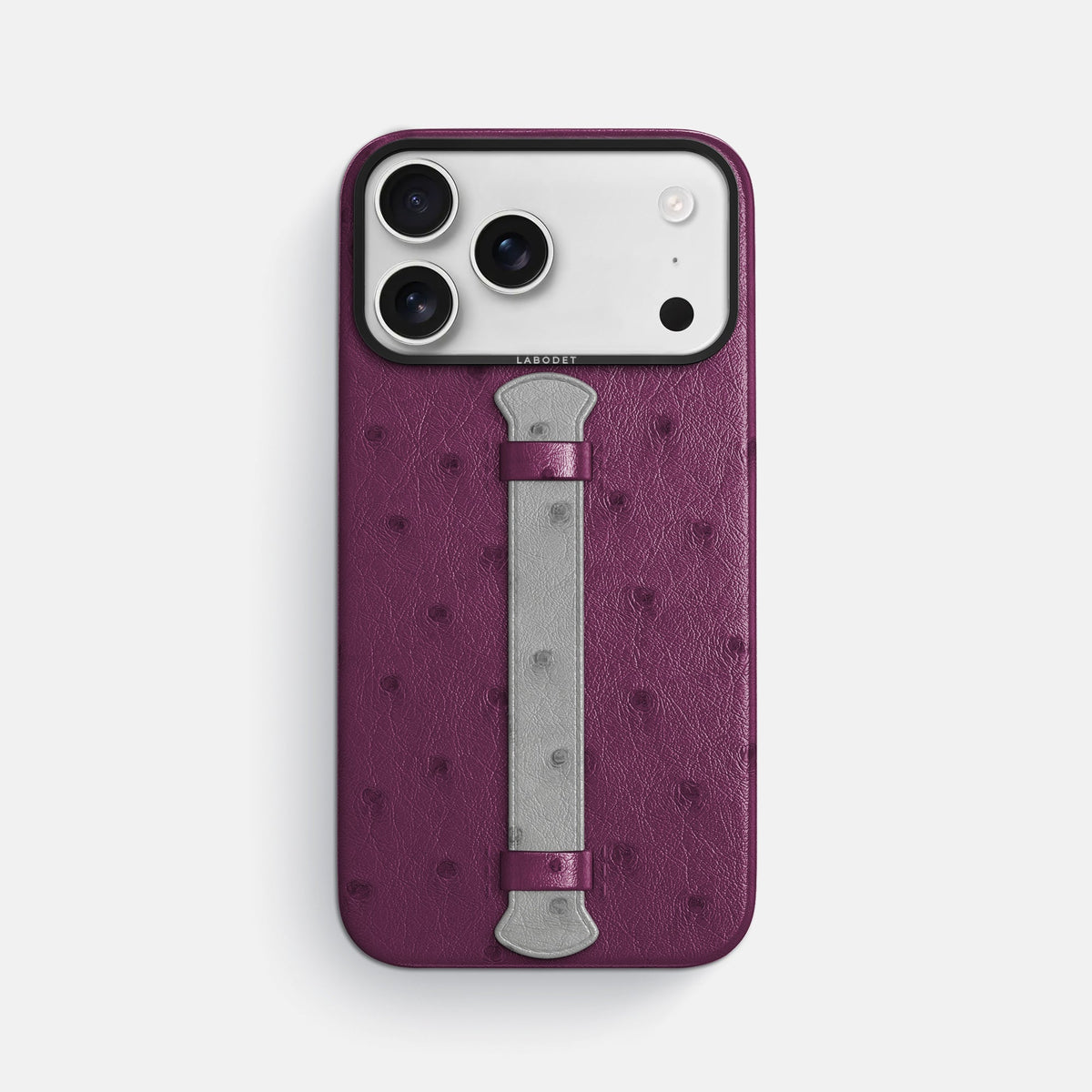 Center Handle Coloré For iPhone 18 Pro Max In Ostrich -1 | Purple-Black