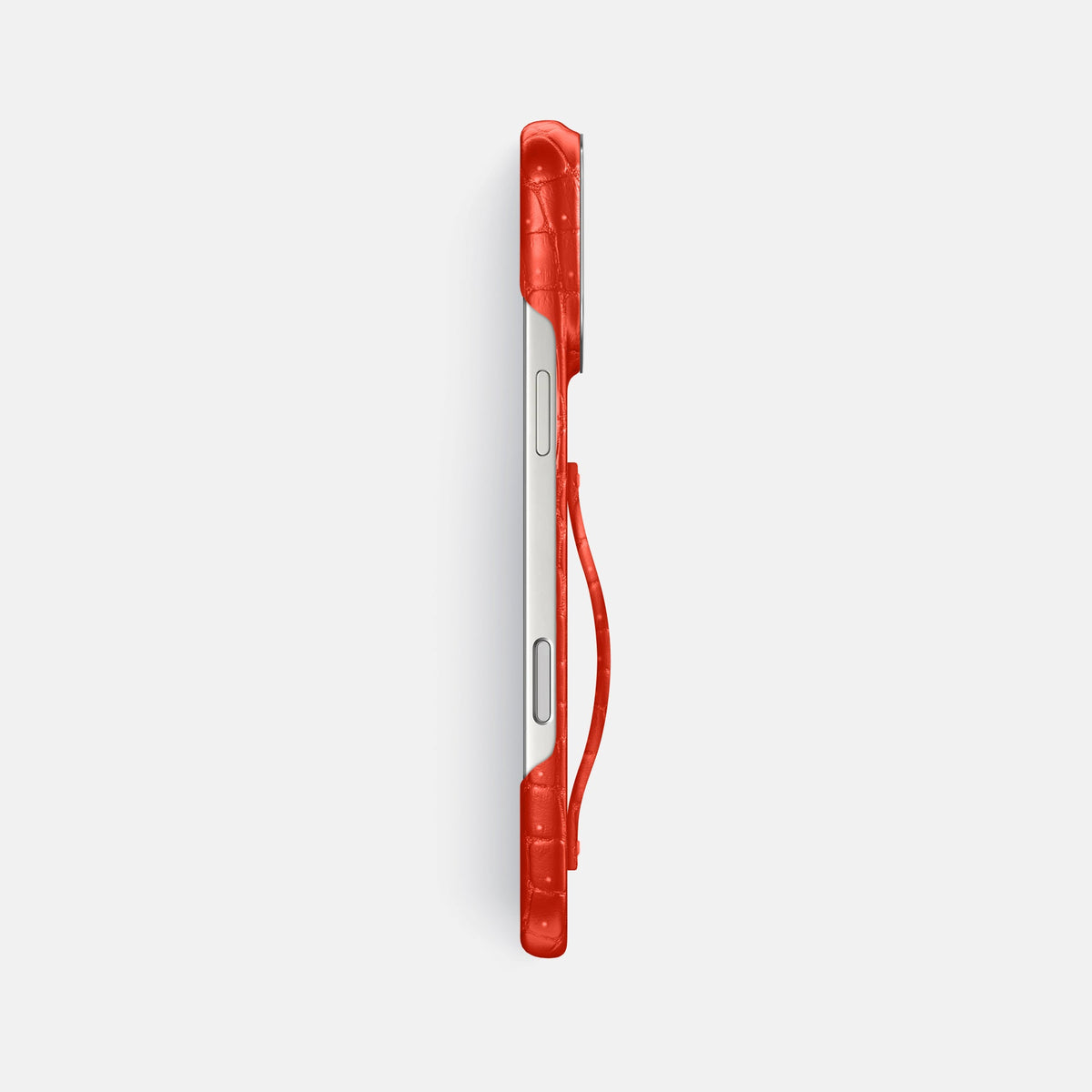 Finger Case For iPhone 18 Pro Max In Porosus Crocodile -3 | Rust-Steel