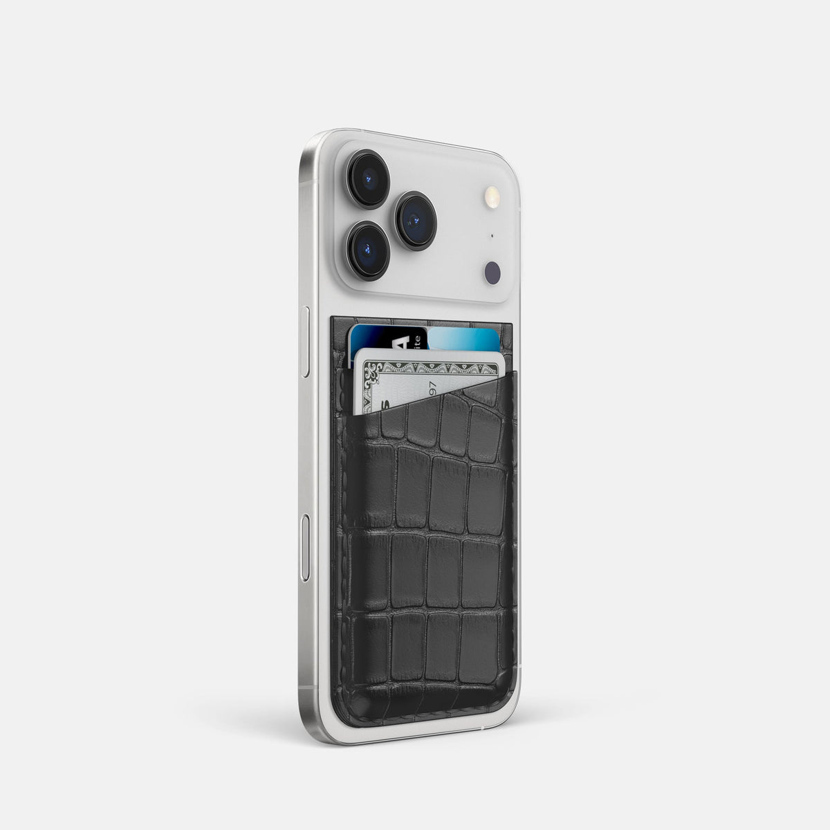 MagSafe Wallet For iPhone 18 Pro In Alligator -2 | Grey