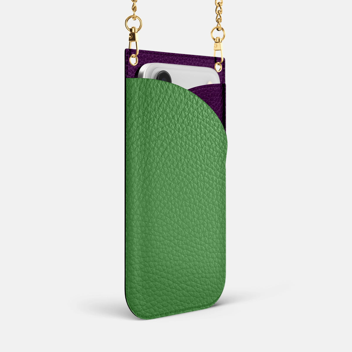 Crossbody Bag For iPhone 18 Pro Max In Calf -2 | Herb-Gold