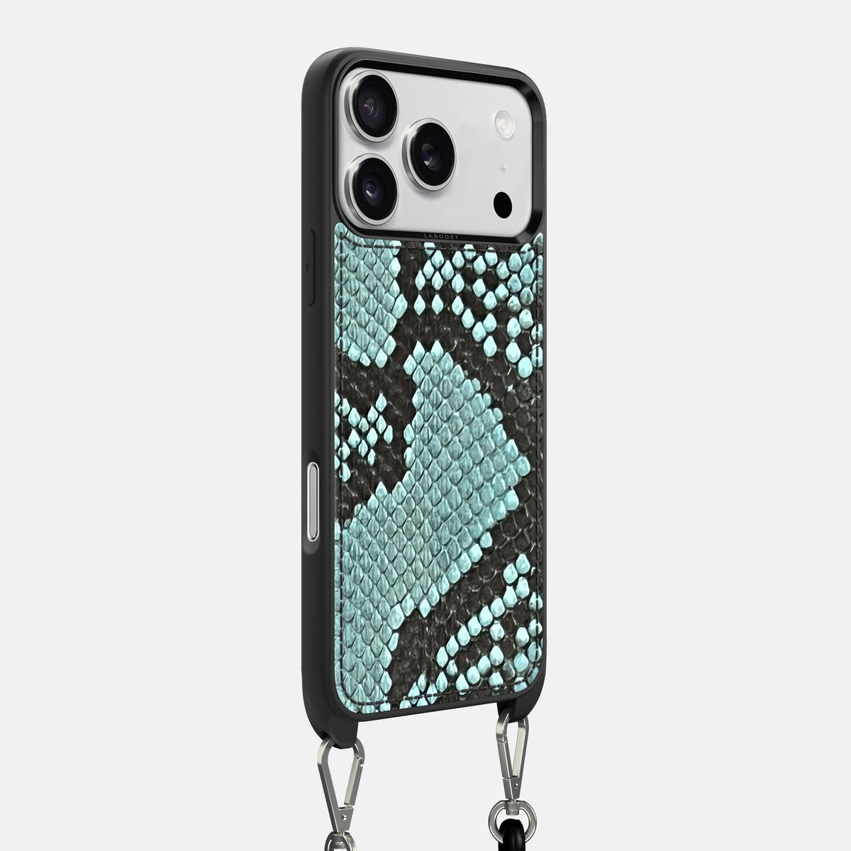 Crossbody Sport Case For iPhone 18 Pro Max In Deluxe Python -2 | Blue-Lagoon