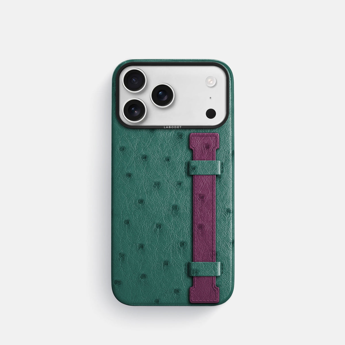 Handle Case Coloré For iPhone 18 Pro In Ostrich -1 | Forest-Green-Black