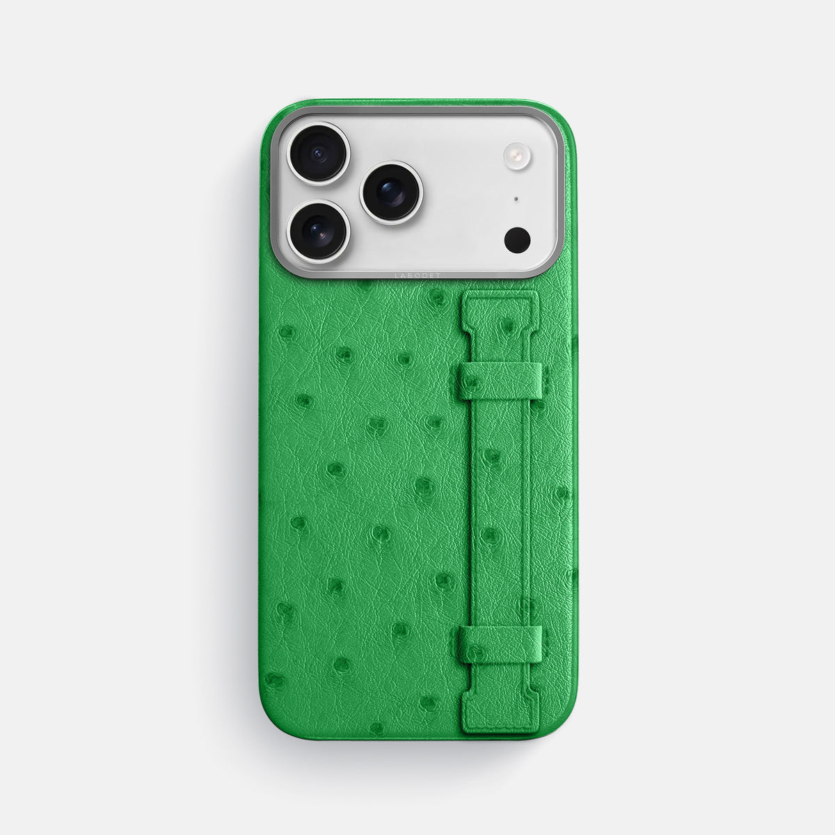 Handle Case For iPhone 17 Pro Max In Ostrich -1 | Kentucky-Green-Steel