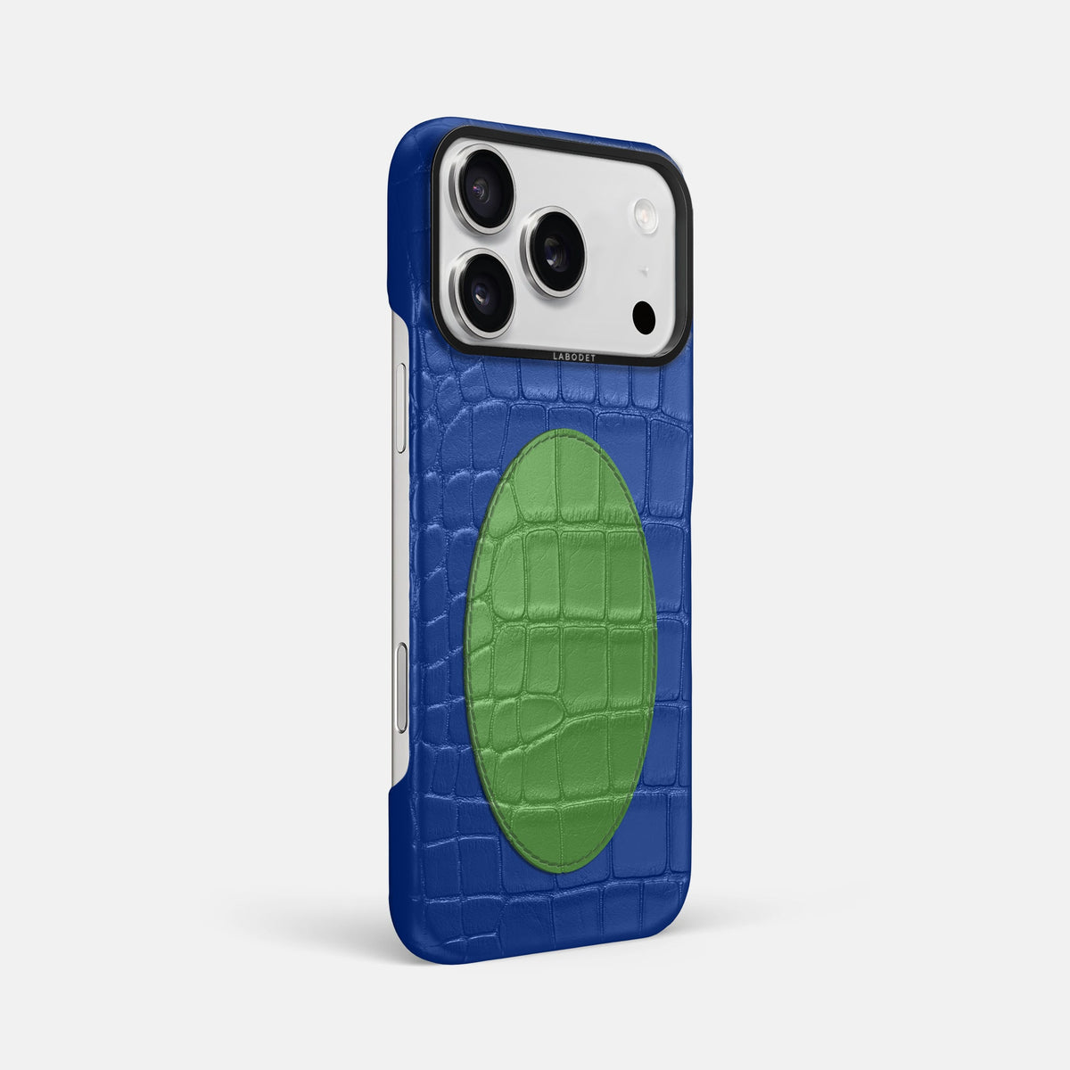 Classic Case With Oval For iPhone 18 Pro Max In Alligator -2 | Royal-Blue-Black