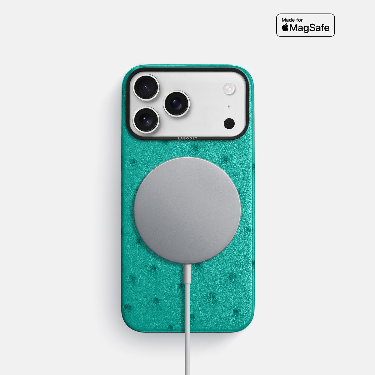 Classic Case For iPhone 17 Pro In Ostrich -5 | Turquoise-Black