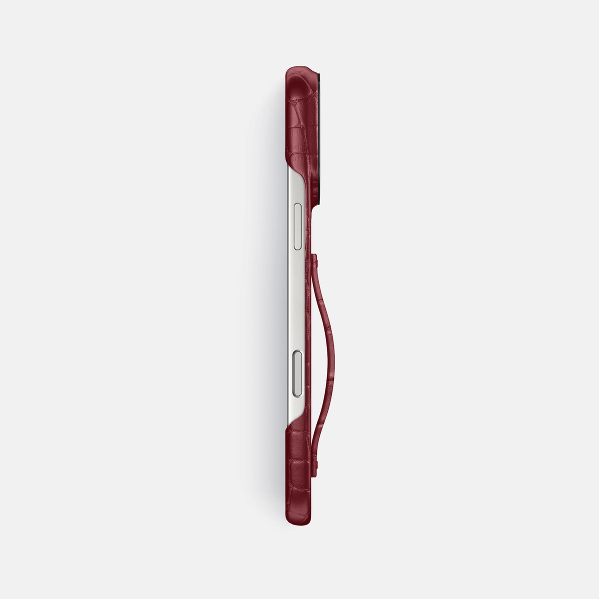 Finger Case For iPhone 17 Pro Max In Alligator -3 | Burgundy-Black