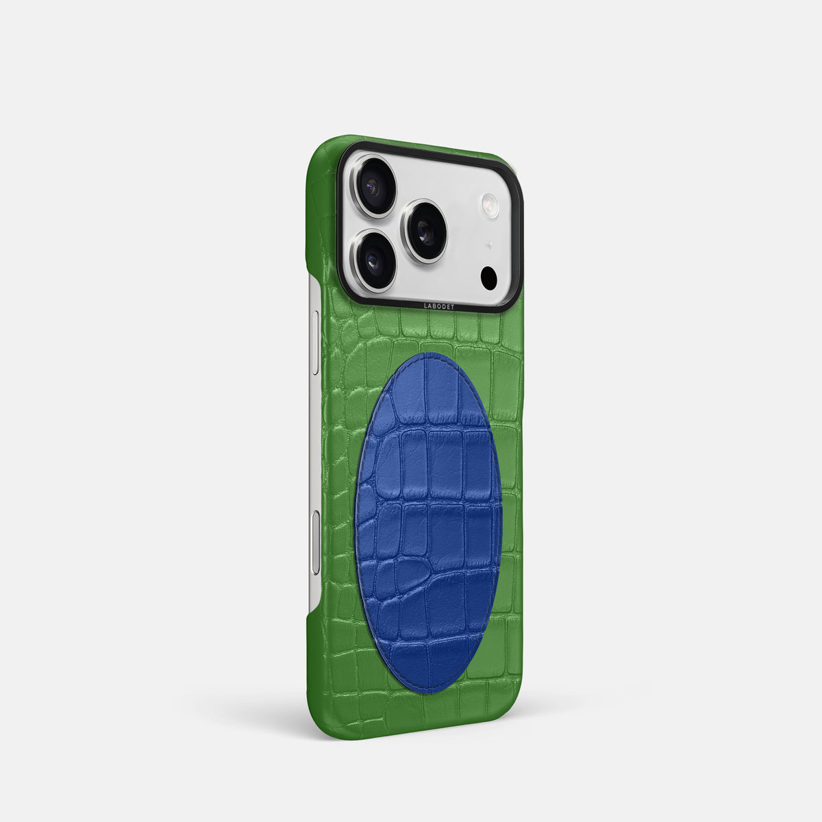 Classic Case With Oval For iPhone 17 Pro In Alligator -2 | Apple-Green-Black