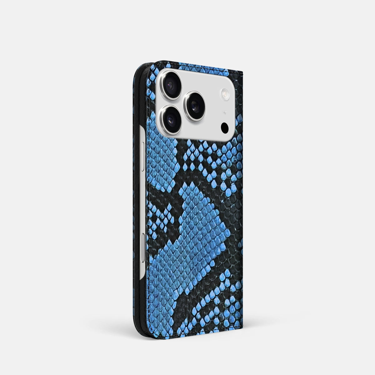 Folio Slim Case For iPhone 18 Pro In Deluxe Python -1 | Blue-Jeans
