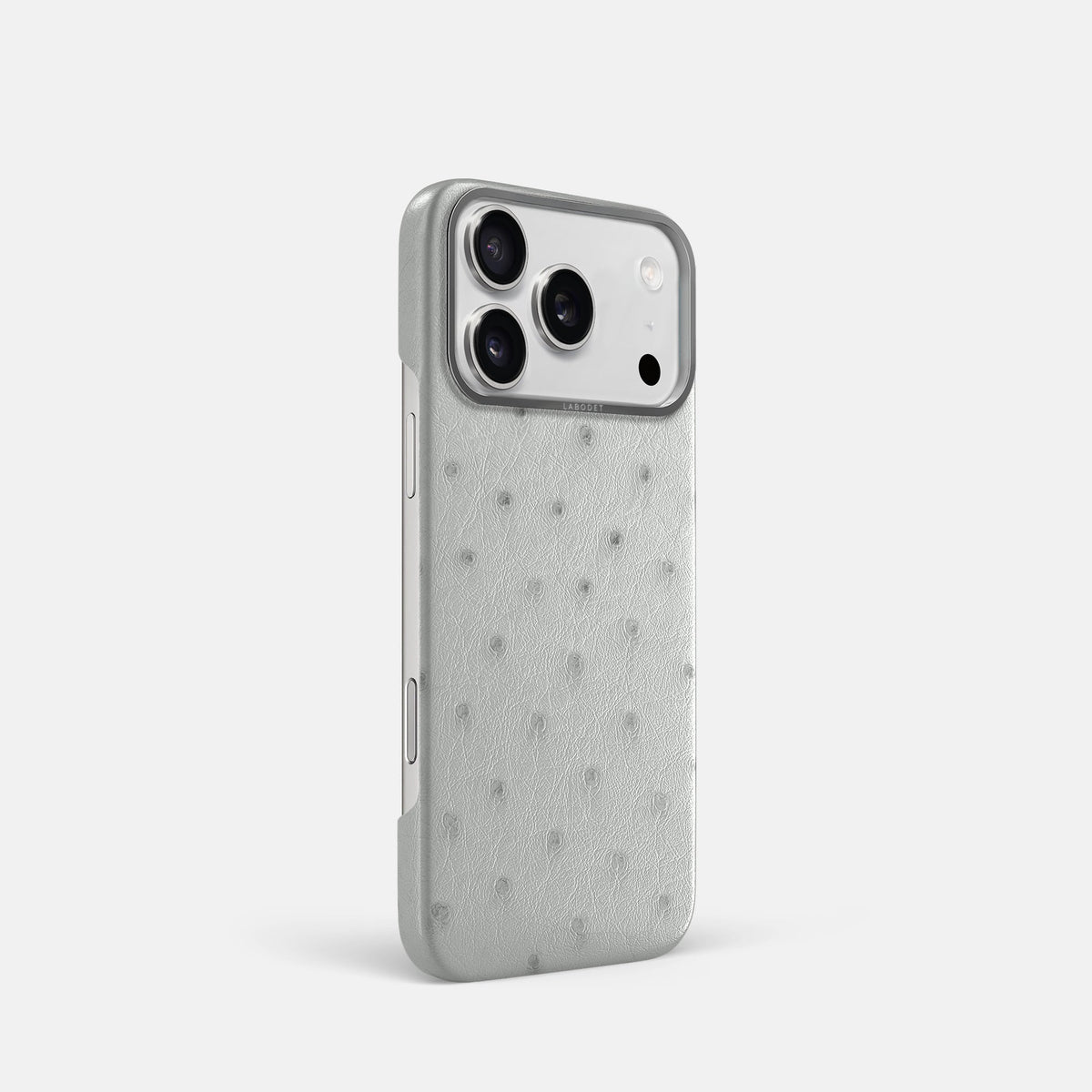 Classic Case For iPhone 18 Pro In Ostrich -2 | White-Steel