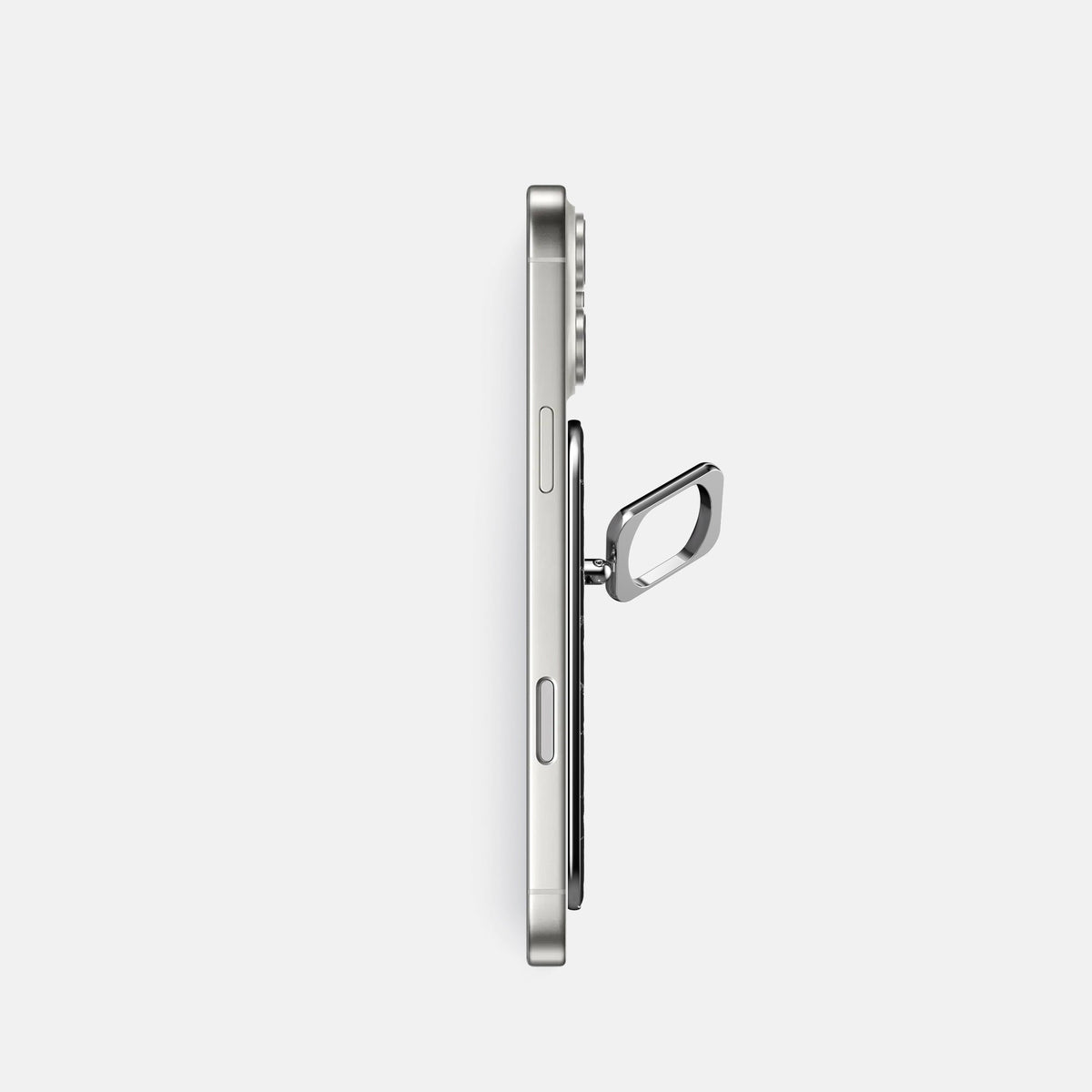 MagSafe Ring For iPhone 18 Pro In Shiny Alligator -3 | Black-Steel