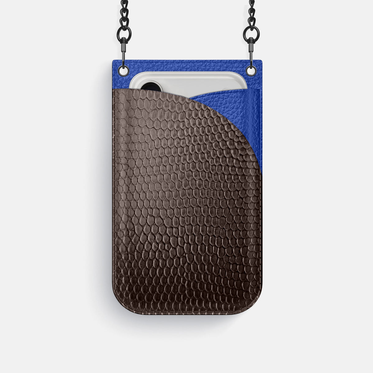 Crossbody Bag For iPhone 18 Pro In Lizard -1 | Brown-Black
