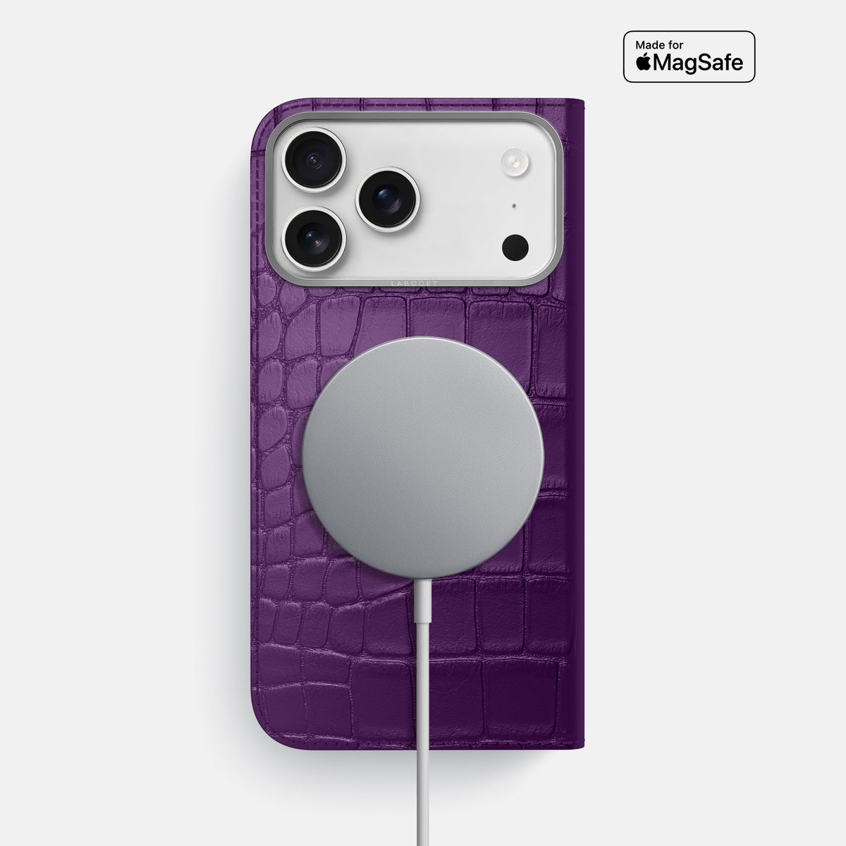 Folio Case For iPhone 17 Pro Max In Alligator -3 | Purple-Steel