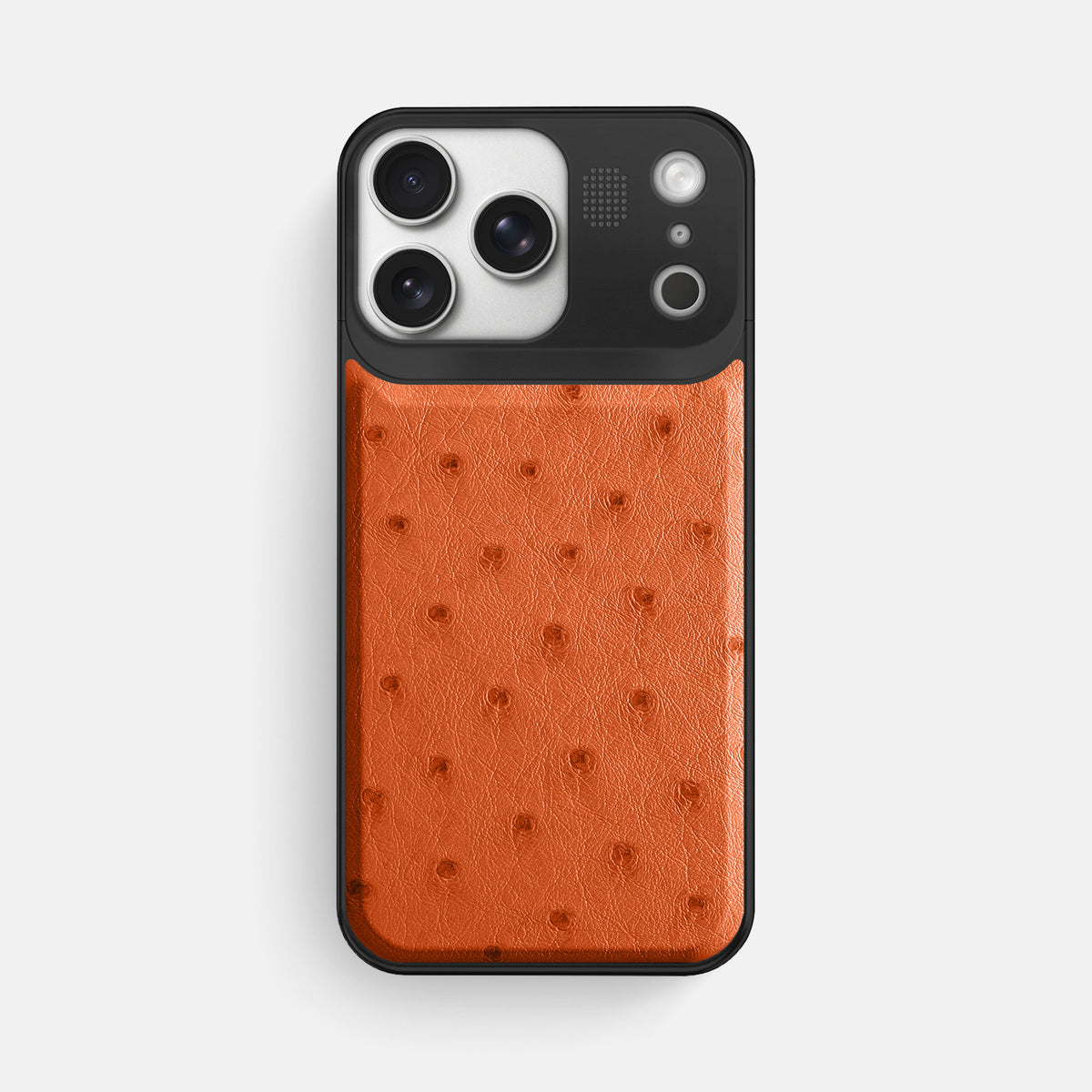 Metal Case For iPhone 17 Pro Max In Ostrich -1 | Orange-Black