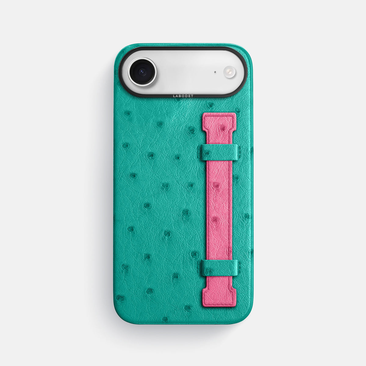 Handle Case Coloré For iPhone 17 Air In Ostrich -1 | Turquoise-Black