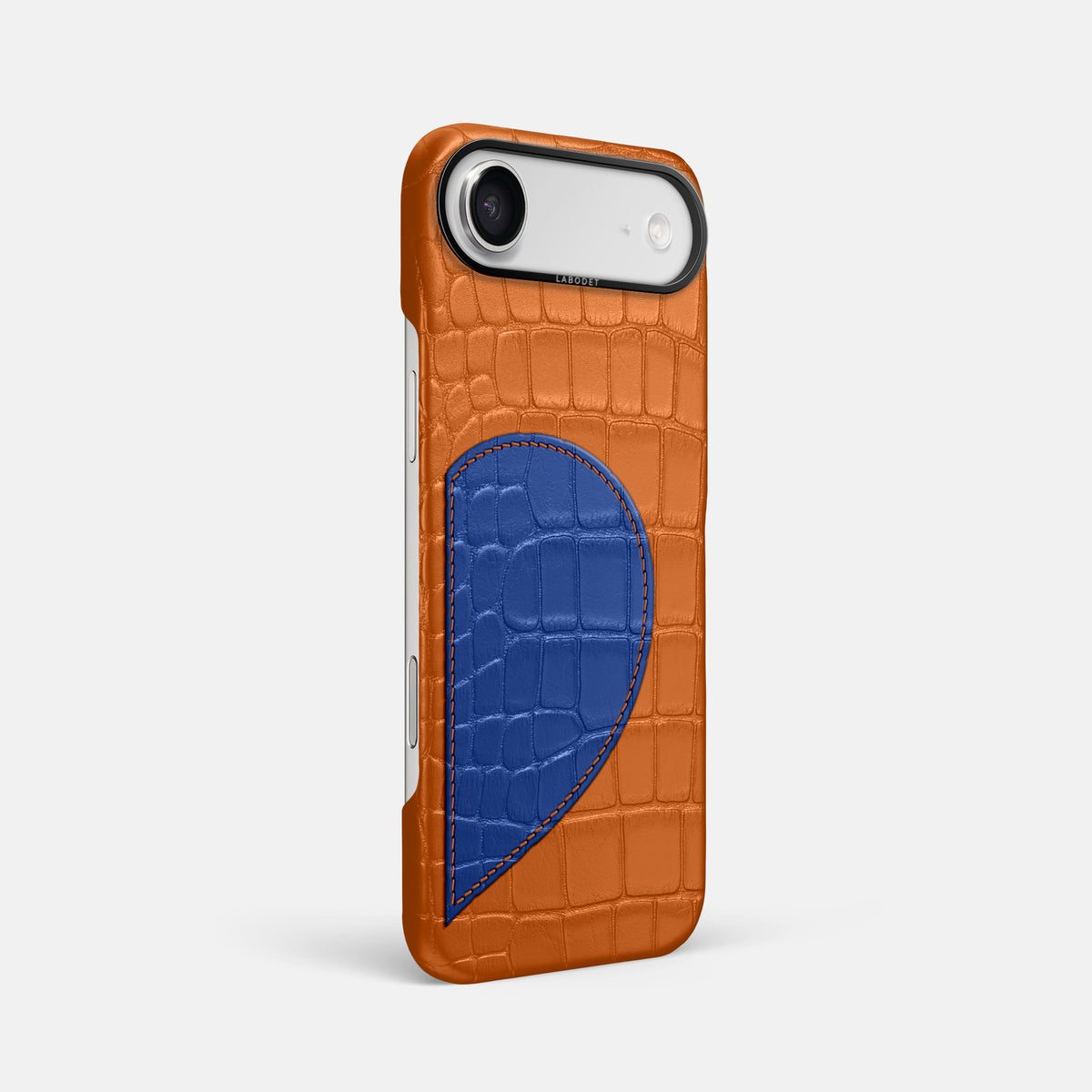 Classic Case With Half Heart - Right For iPhone 17 Air In Alligator -2 | Orange-Black