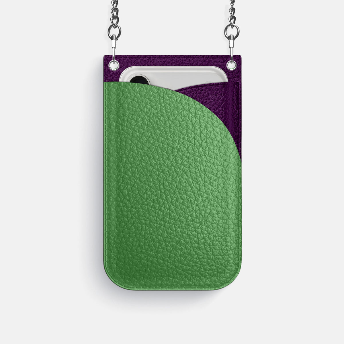 Crossbody Bag For iPhone 18 Pro In Calf -1 | Herb-Steel