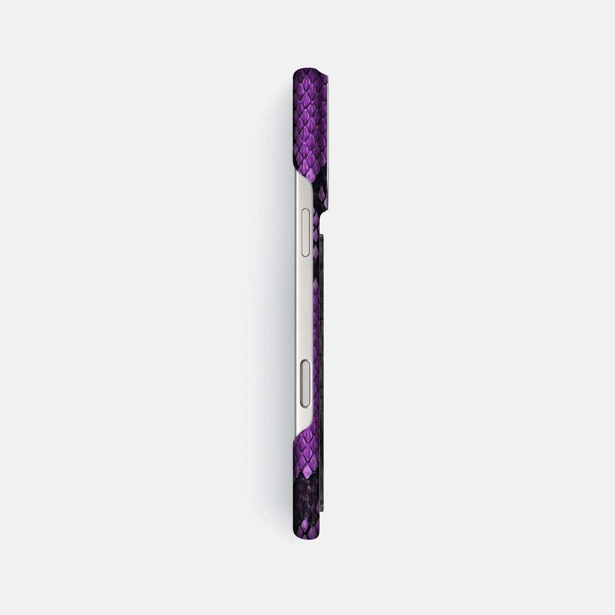 Classic Case With Carbon Dragon For iPhone 18 Pro Max In Deluxe Python -3 | Purple-Steel
