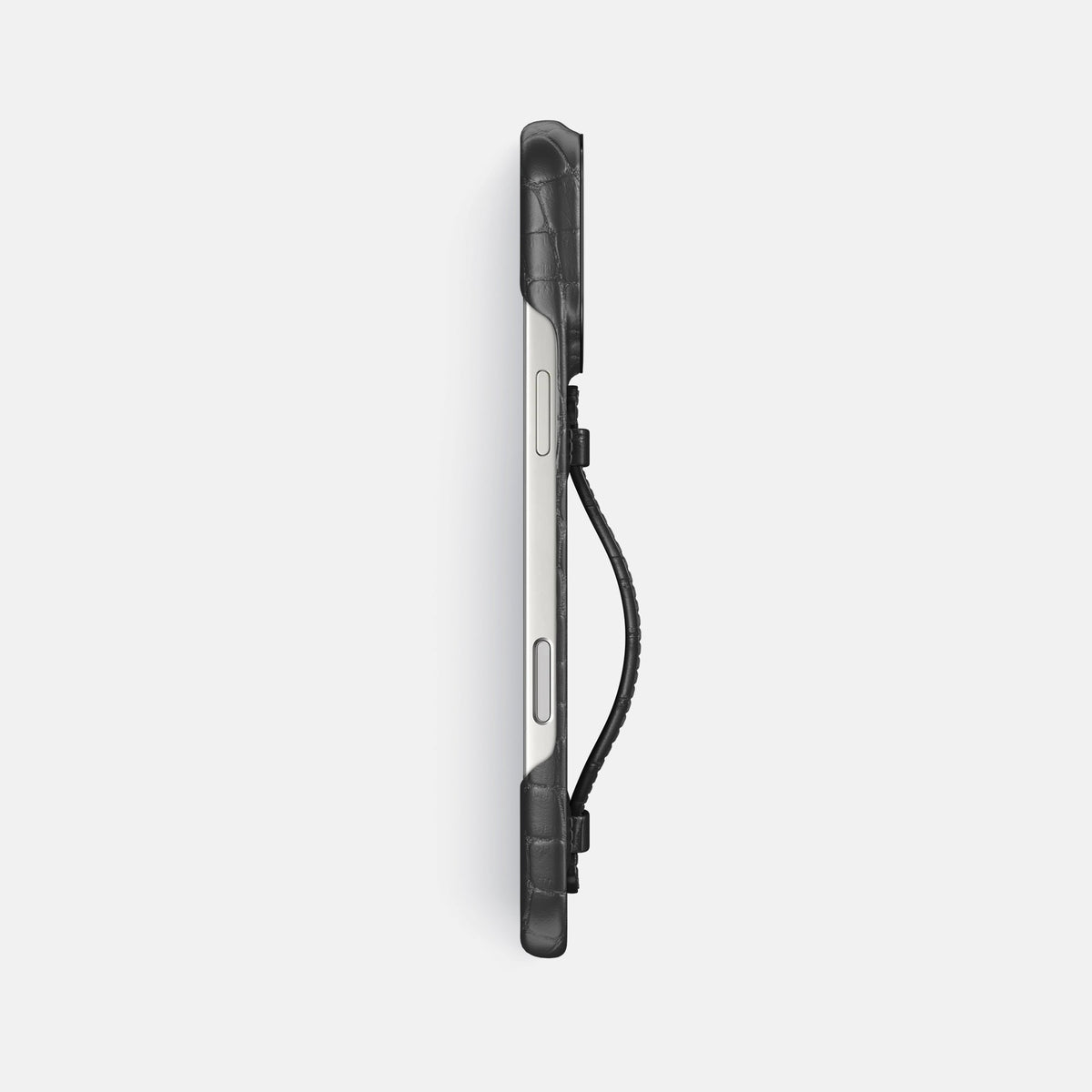 Center Handle For iPhone 18 Pro Max In Alligator -3 | Grey-Black